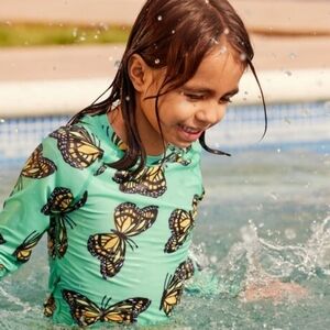 Tea collection rashguard butterfly sz 2